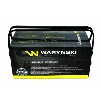 Zestaw 35 narzędzi w metalowej skrzynce WARYŃSKI