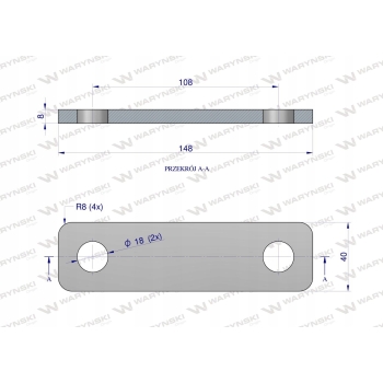 Płytka dwuotworowa mocowanie podkładka cybantu Jarzma M16 90mm WARYŃSKI