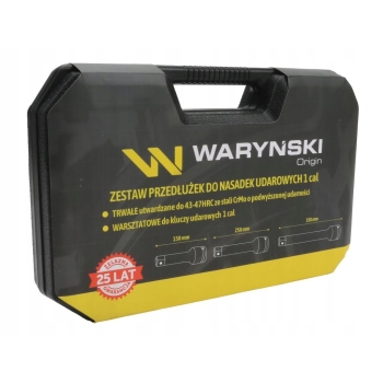 Zestaw przedłużek do nasadek udarowych 1cal 150 250 350mm stalCrMo WARYŃSKI, WMU295