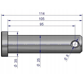 Sworzeń mocowania teleskopu URSUS C-385 83449050