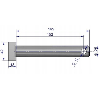 Sworzeń wspornika haka URSUS C-360 46551520