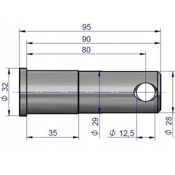 Sworzeń wspornika cięgieł dolnych URSUS C-360 50550030