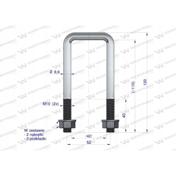 Cybant Obejma Jarzmo długie M10 42x110 WARYŃSKI