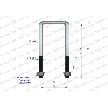 Cybant Obejma Jarzmo długie M12 72x170 WARYŃSKI