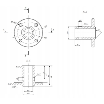 Piasta talerza rozsiewacz RNZ (LEJ) 2012050031