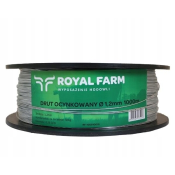 Drut do pastucha 1000m ocynkowany fi1.2 mm ROYAL FARM, RF-105010019