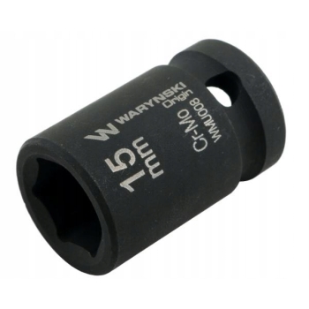Nasadka udarowa sześciokątna 1/2cal 15mm CrMo DIN 3129 WARYŃSKI, WMU008