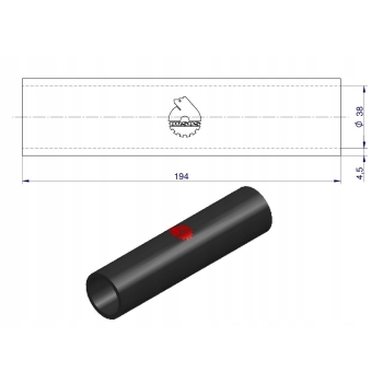 Przewód gumowy zbrojony płótnem 86013024 URSUS C-385 6-cyl ORYGINAŁ URSUS