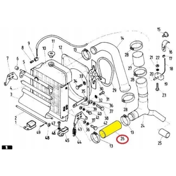 Przewód gumowy zbrojony płótnem 86013024 URSUS C-385 6-cyl ORYGINAŁ URSUS