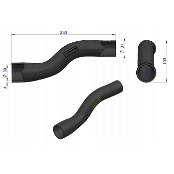 Przewód chłodnicy górny 3148117R1 WARYŃSKI