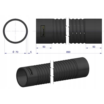 Przewód filtra powietrza Fi-70 Z-058 Bizon Rekord WARYŃSKI