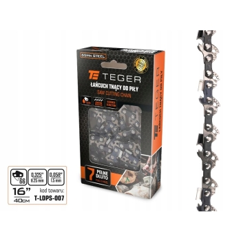 Łańcuch do piły 16cal 40cm / 0.325cal 1.5mm 66 ogniw / pełne dłuto TEGER, T-LDPS-007