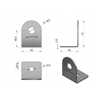 Uchwyt tablica pojedynczy dla szybkozłączy long M18x1.5 EURO WARYŃSKI