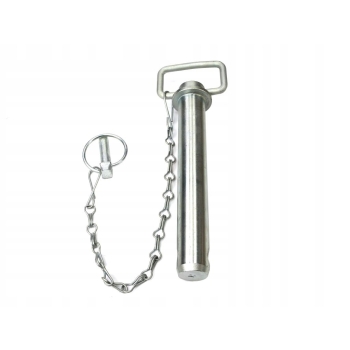 Sworzeń zaczepu z zawleczką i łańcuchem 28x189x228 TEGER