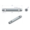 Sworzeń uniwersalny 2-otwory fi 12 19x96x140 TEGER