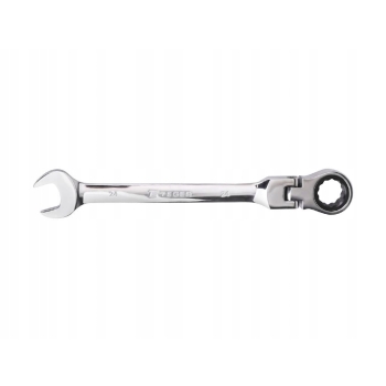 Klucz płasko-oczkowy z grzechotką, łamany przegubowy 24 mm TEGER T-W-KPOGL24