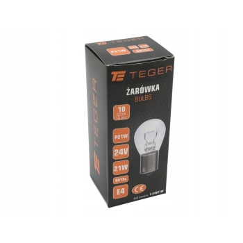 Żarówka 24V 21W BA15s 10 sztuk TEGER