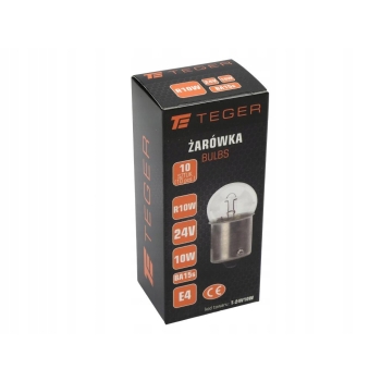 Żarówka 24V 10W BA15s 10 sztuk TEGER