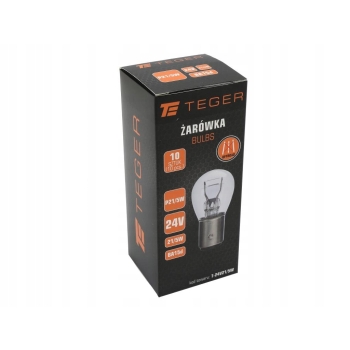 Żarówka 24V 21/5W BA15d 10 sztuk TEGER