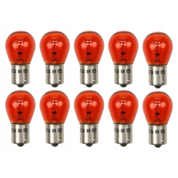 Żarówka pomarańczowa Orange 12V 21W Orange BAU15s 10 sztuk TEGER, T-12V21WBAU15SORANGE