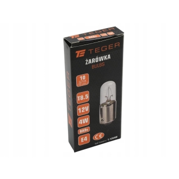 Żarówka 12V 4W BA9s 10 sztuk TEGER
