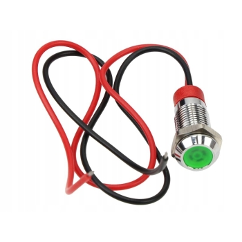 Lampka kontrolna deski rozdzielczej LED FI8 12/24V zielona, LKL7G