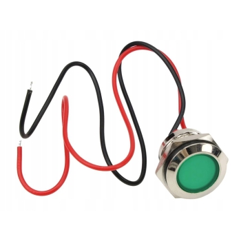 Lampka kontrolna deski rozdzielczej LED FI16 12/24V zielona, LKL9G