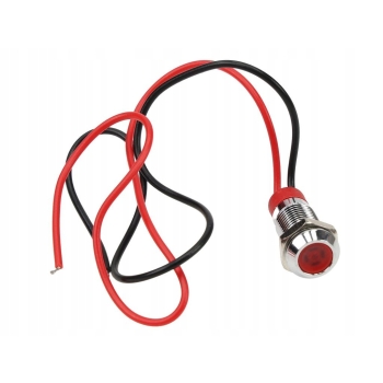 Lampka kontrolna deski rozdzielczej LED FI8 12/24V czerwona, LKL7R