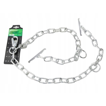 Łańcuch żłobowy podwójny 7mm x 80 cm z karabińczykiem ROYAL FARM, RF-9172780
