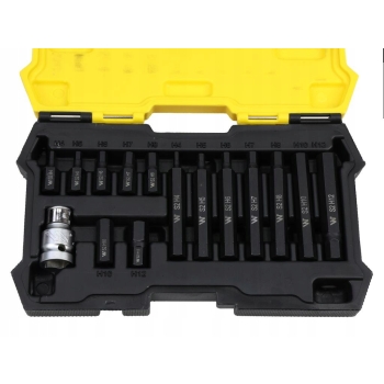 Zestaw bitów 75mm hex ze stali S2 z adapterem 1/2