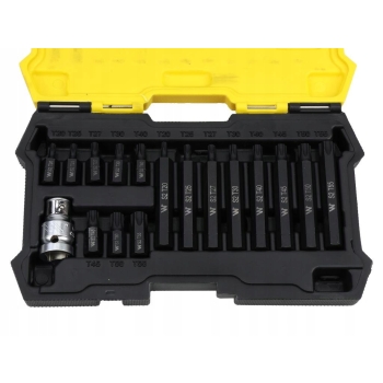 Zestaw bitów 75mm torx ze stali S2 z adapterem 1/2