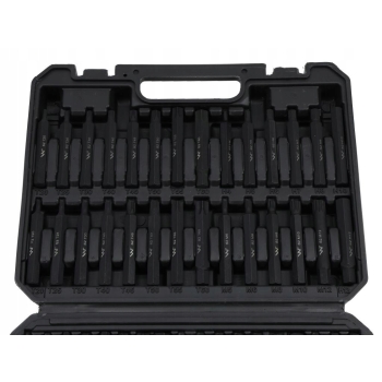 Zestaw bitów 75mm torx hex spline ribe stal S2 z adapterami 75 el. WARYŃSKI