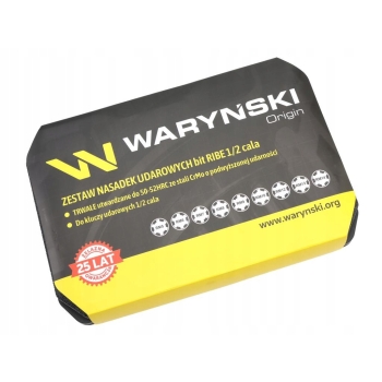 Zestaw nasadek udarowych 1/2 typu RIBE ze stali CrMo 9 elementów WARYŃSKI