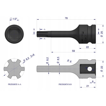 Nasadka udarowa, 1/2